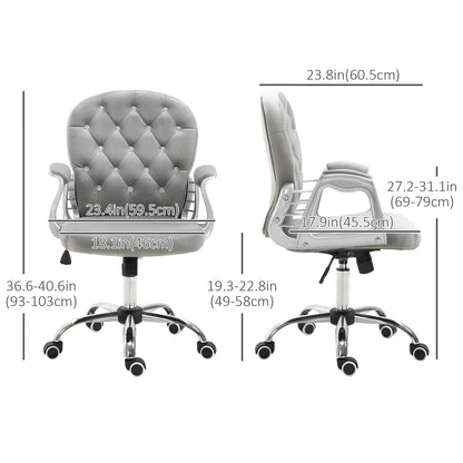 Ergonomic Office Chair, Adjustable Height, Padded Seat, Grey Task Chairs at Gallery Canada