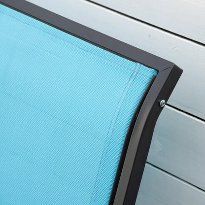 Outdoor Steel Glider Bench, Sling Fabric Swing Chair, Blue Outdoor Gliders at Gallery Canada