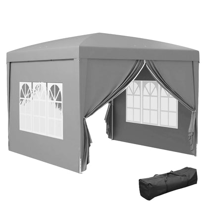 10'x10' Light Grey Outdoor Pop Up Party Tent Wedding Gazebo Canopy, Light Grey Pop Up Canopies at Gallery Canada