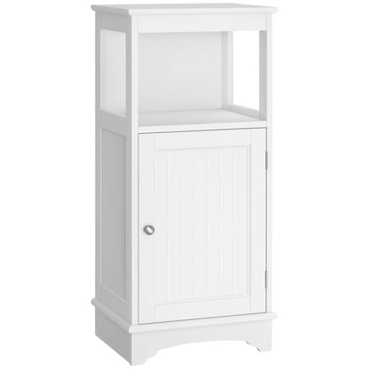 Modern Bathroom Floor Cabinet, Open Shelf, Freestanding Storage, White Bathroom Cabinets White at Gallery Canada