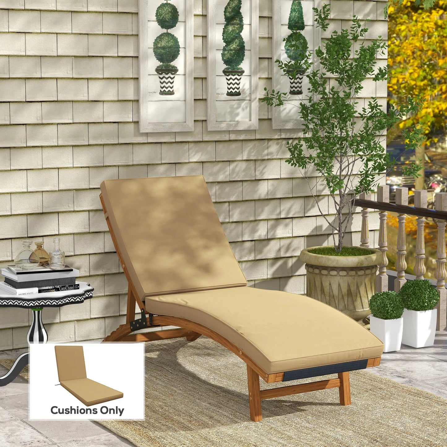 1-Piece Seat Cushion with Backrest, Outdoor Patio Chair Cushions, Machine Washable Cover Patio Chair Cushions at Gallery Canada