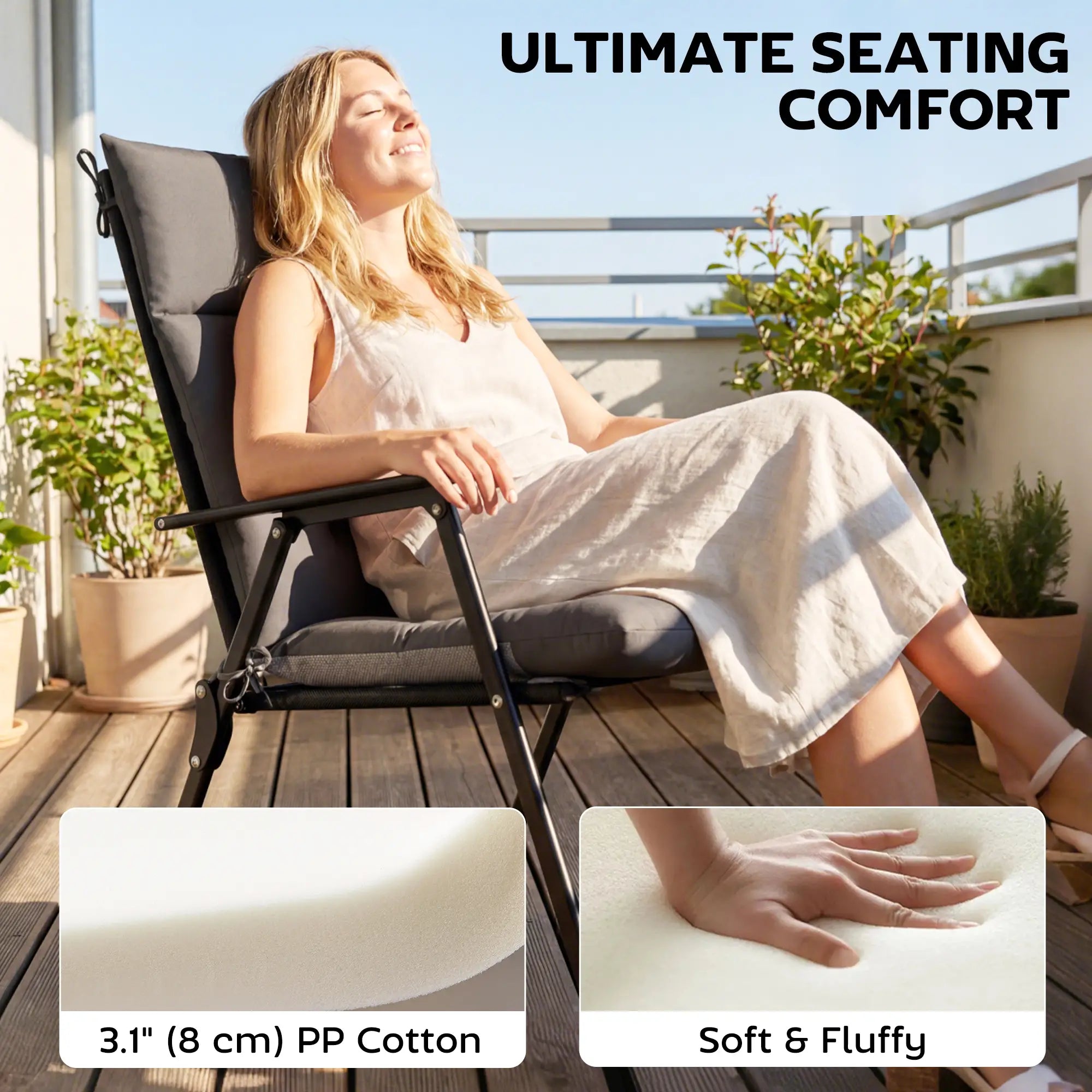 Waterproof Non-Slip Patio Chair Cushions, 44