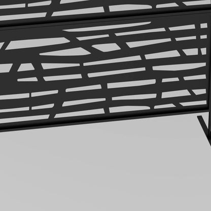 Outdoor Privacy Panel, Freestanding Metal Divider, Garden, Backyard, Deck, Black Side Awnings at Gallery Canada
