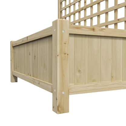 Wood Planter with Trellis, Raised Garden Bed, Privacy Screen, Natural Wood Raised Garden Beds at Gallery Canada