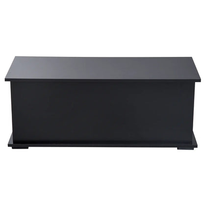 39.5" Storage Chest, 2 Safety Hinges, Flip-Top Lid, Black Storage Cabinets at Gallery Canada