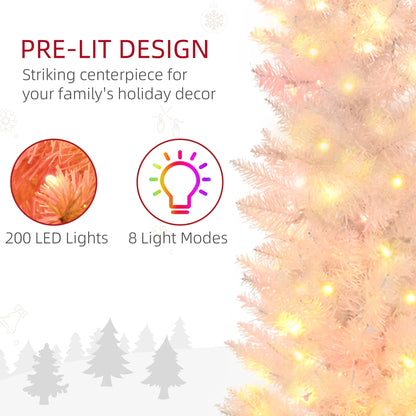 6' Pencil Artificial Christmas Tree, Colourful LED Lights, White Pencil Christmas Trees at Gallery Canada