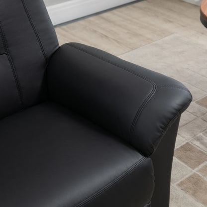 Electric Power Lift Recliner Chair, PU Leather with Footrest, Remote, Side Pockets, Black Electric Power Lift Chairs at Gallery Canada