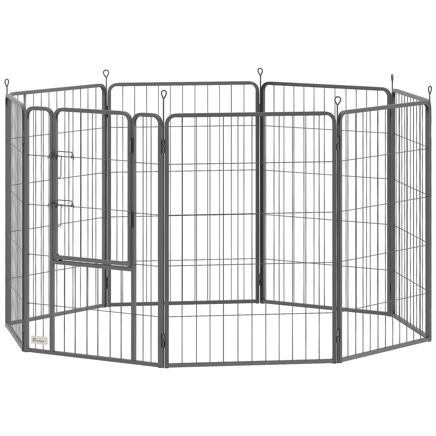 39" Dog Playpen, Portable Foldable 8 Panels, Indoor Outdoor, Large Dogs Houses, Kennels & Pens Black at Gallery Canada