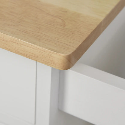 Kitchen Cart on Wheels, Adjustable Shelf, Towel Rack, White Kitchen Islands & Kitchen Carts at Gallery Canada