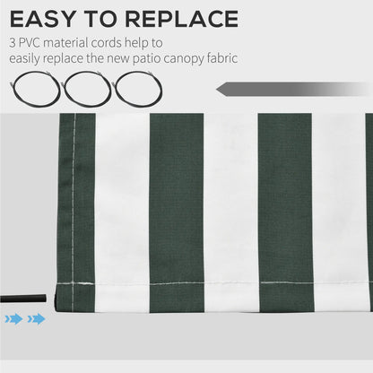 11' x 10' Retractable Awning Fabric, UV Protection, White, Green Awning Fabric Replacement at Gallery Canada