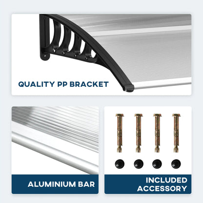 40.6" x 38" Polycarbonate Awning Door Canopy, UV Protection, Clear Door Awnings at Gallery Canada