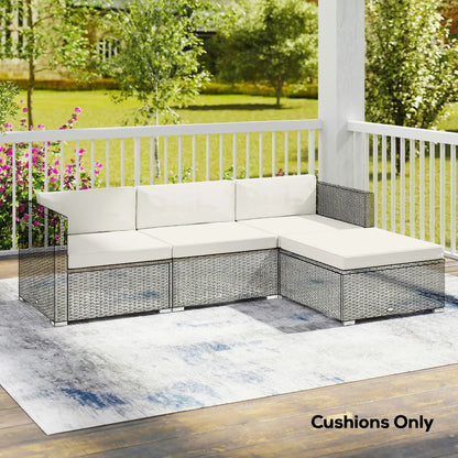 Water-Repellent Patio Loveseat Cushion, 23.6" x23.6", Cream Patio Chair Cushions at Gallery Canada