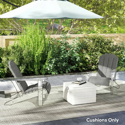Patio Chair Cushions Set, High Back Adirondack, Dark Grey Patio Chair Cushions at Gallery Canada