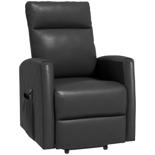 Power Lift Recliner Chair, Remote Control, Side Pocket, Grey Electric Power Lift Chairs Grey at Gallery Canada
