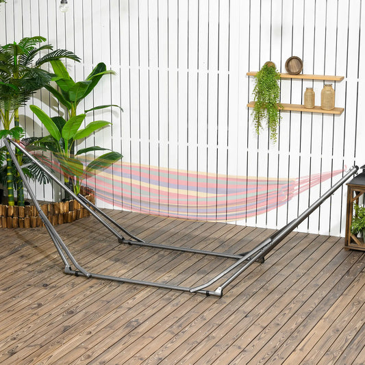 Portable Hammock Stand 3-In-1 Hanging Chair Rack, Black Hammock Stands Black, Silver at Gallery Canada