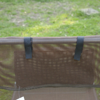 Outdoor Lounge Chair, Adjustable Reclining Seat, Folding Chaise, Brown Lounger Chairs at Gallery Canada