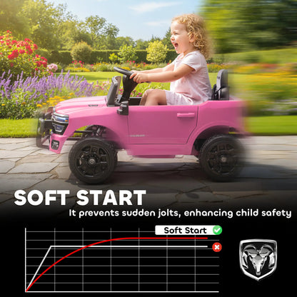 12V Ride On Car, Dodge RAM 3500, Remote Control, Pink Electric Toy Cars at Gallery Canada