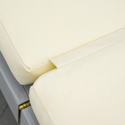 Wooden Folding Chaise Lounge, Outdoor Chair, Adjustable Back, Light Grey Chaise Loungers at Gallery Canada