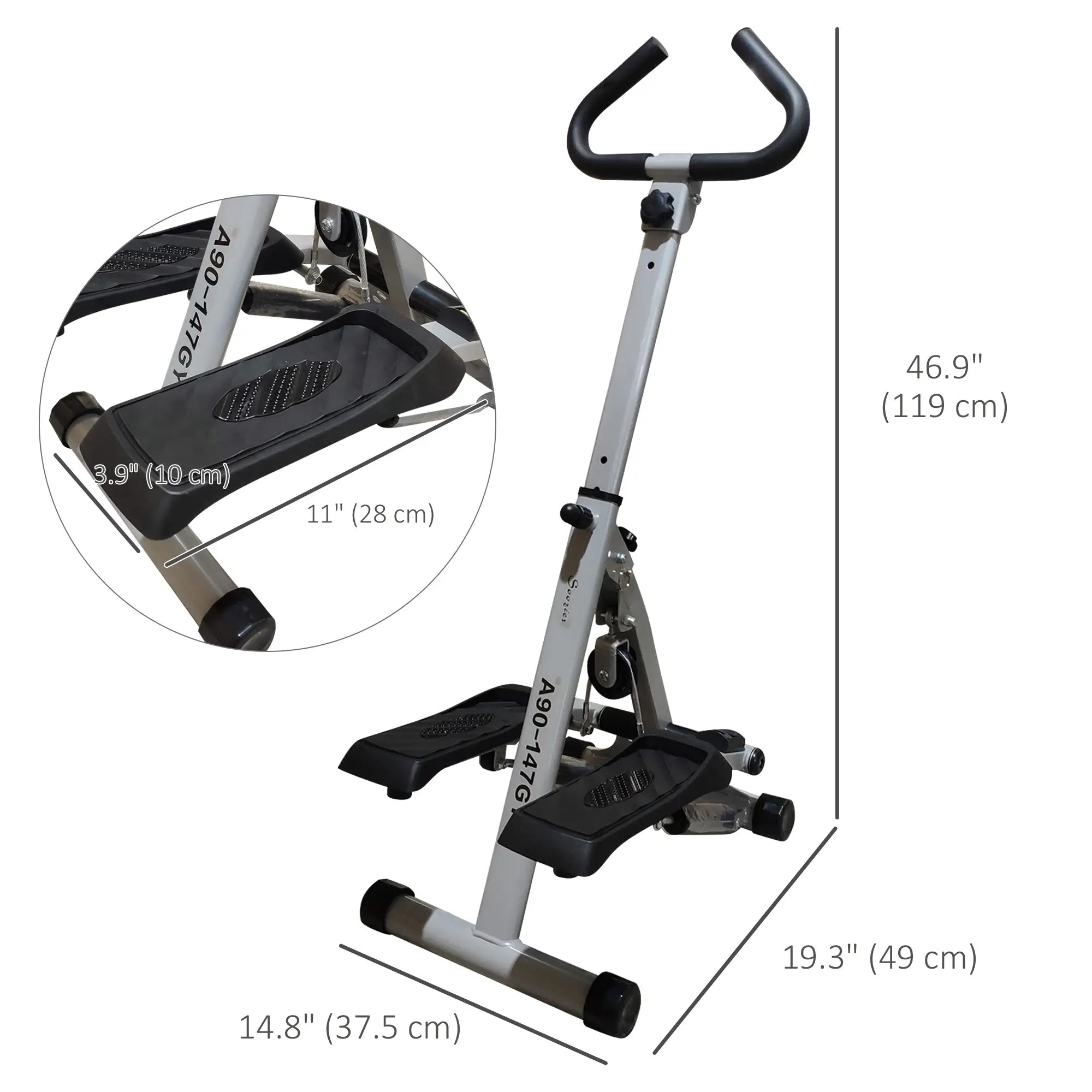 Height Adjustable Stair Stepper, LCD Monitor, Black Aerobic Equipment at Gallery Canada