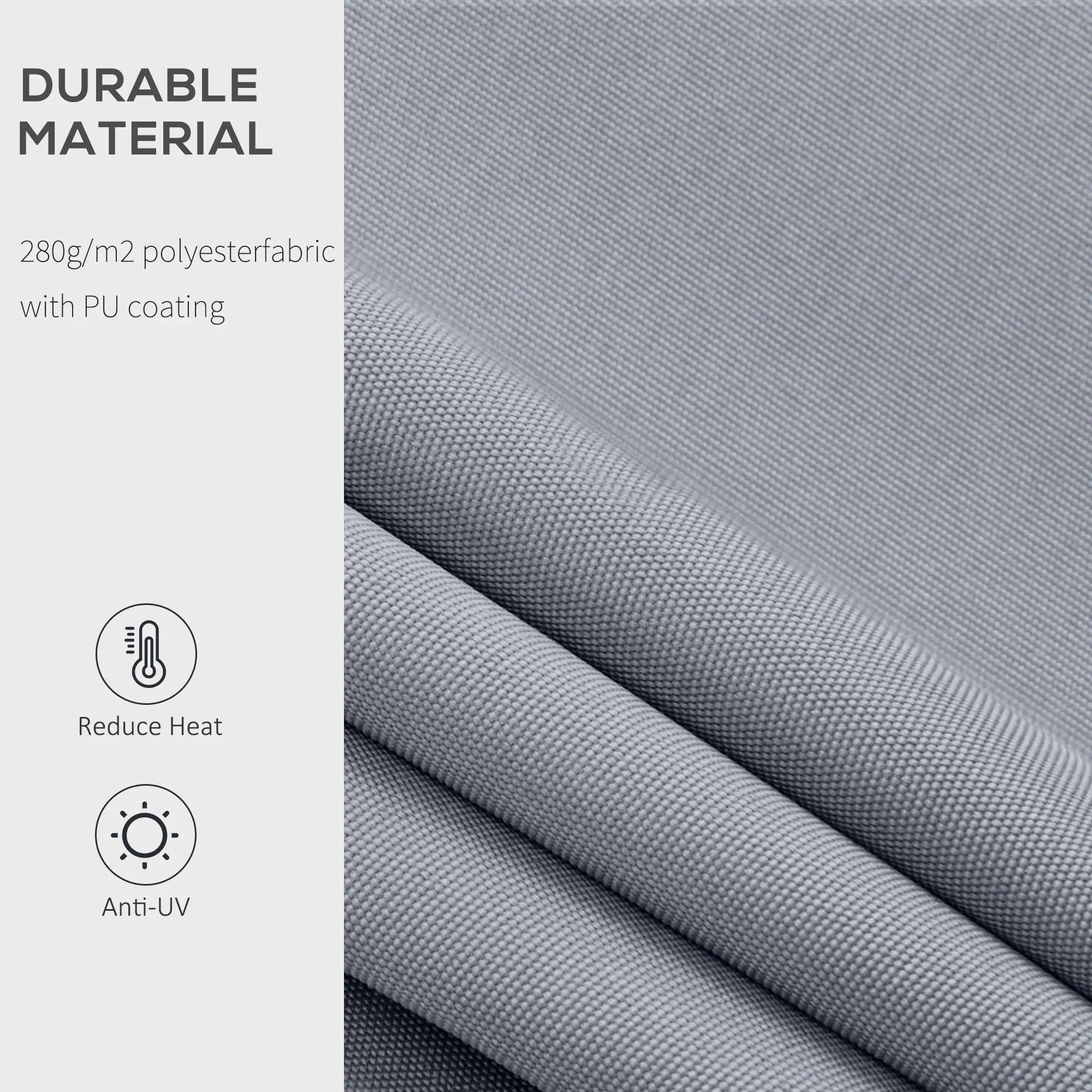 8' x 7' Retractable Awning, UV Water-Resistant Fabric, Aluminum Frame, Grey Deck Awnings at Gallery Canada