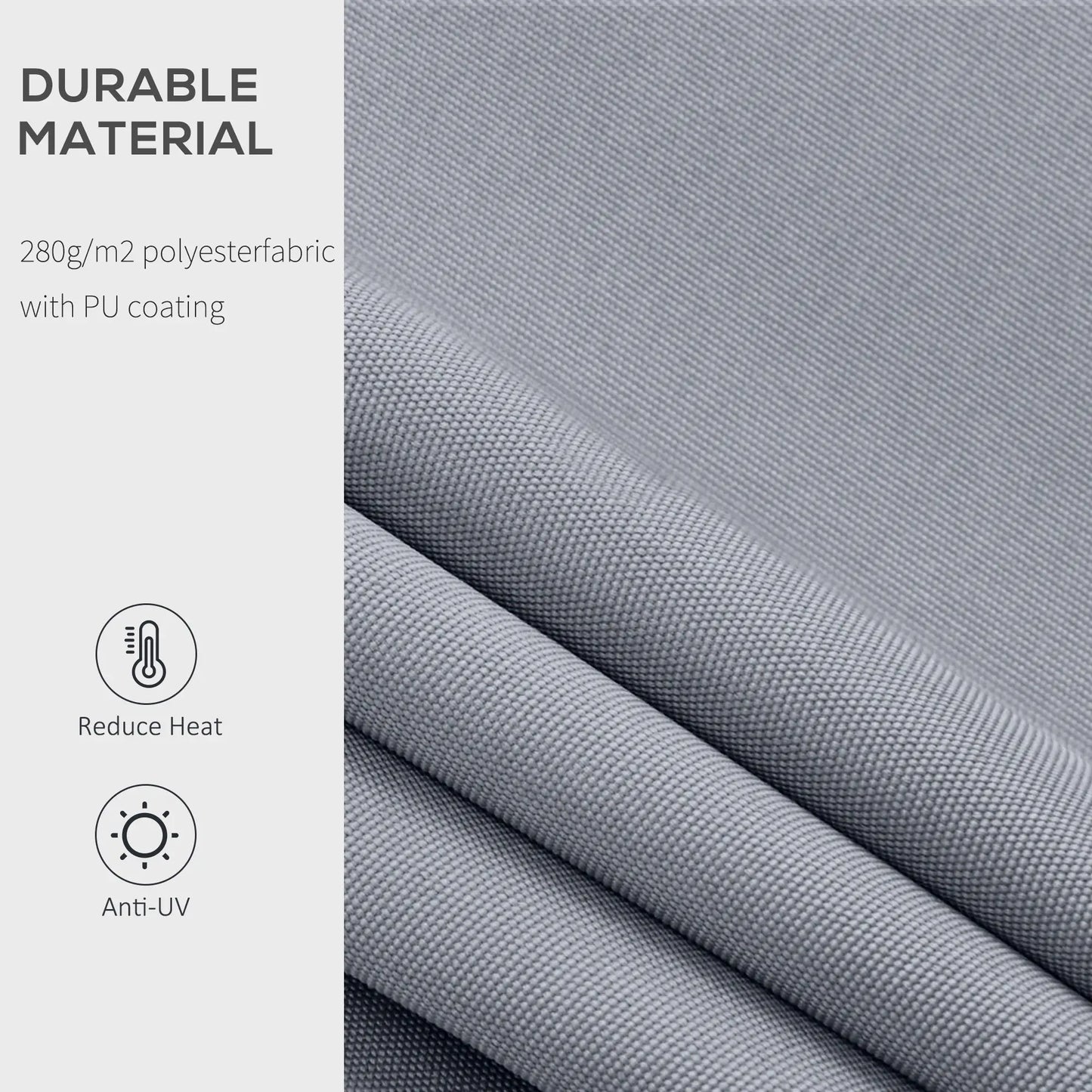 8' x 7' Retractable Awning, UV Water-Resistant Fabric, Aluminum Frame, Grey Deck Awnings at Gallery Canada