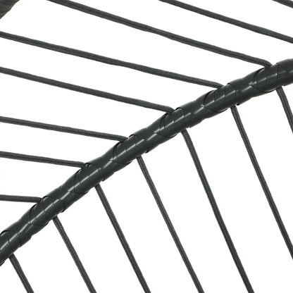Metal Hanging Egg Chair, Full Body Padded Seat, Grey Patio Swings with Stand at Gallery Canada