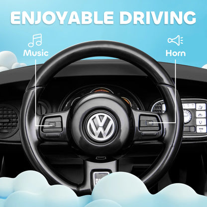 Volkswagen Beetle Licensed 12V Electric Car, Remote Control, Black Electric Toy Cars at Gallery Canada