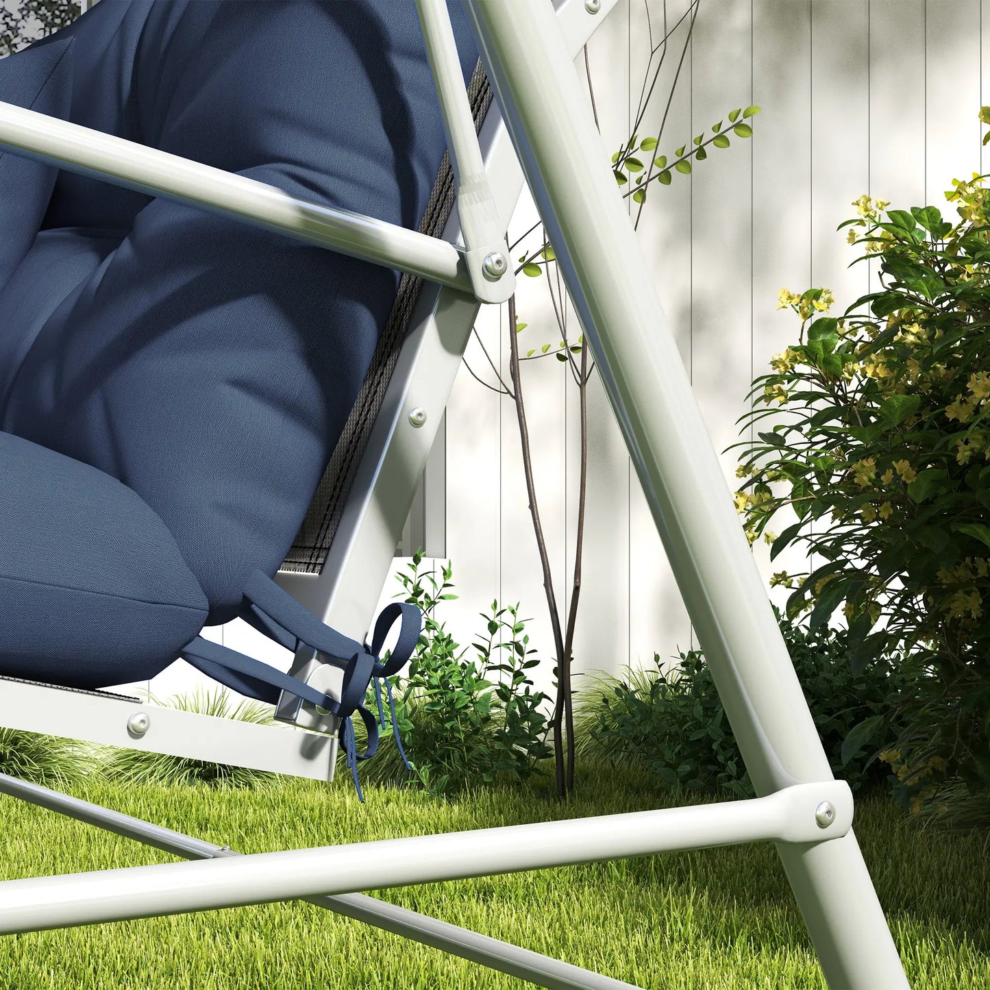 4-Piece Patio Chair Cushion Set, with Ties, Navy Blue Patio Chair Cushions at Gallery Canada