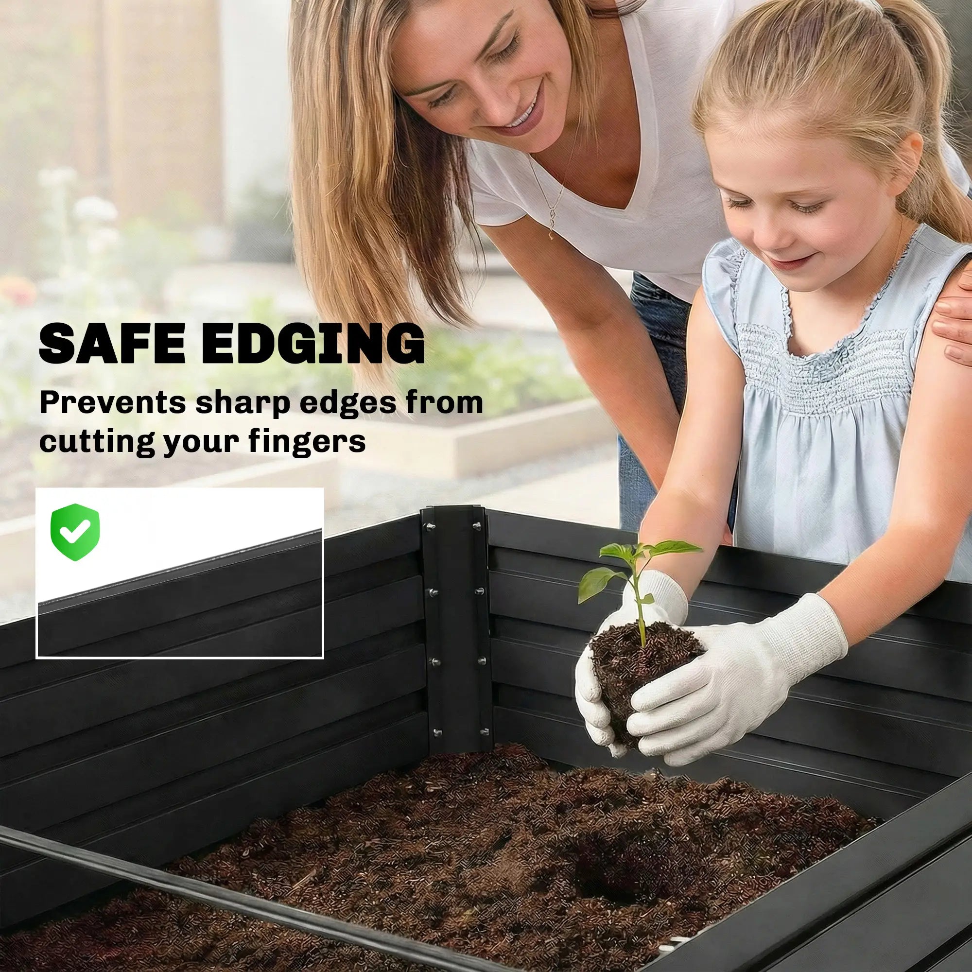 Galvanised Raised Garden Bed Set, 6 x 3 x 2 ft, Dark Grey Galvanized Planter Boxes at Gallery Canada