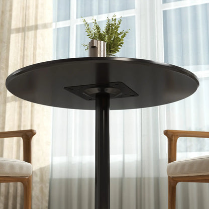Modern Kitchen Table For 2, Round Dining Table With Steel Base, Black Dining Tables at Gallery Canada