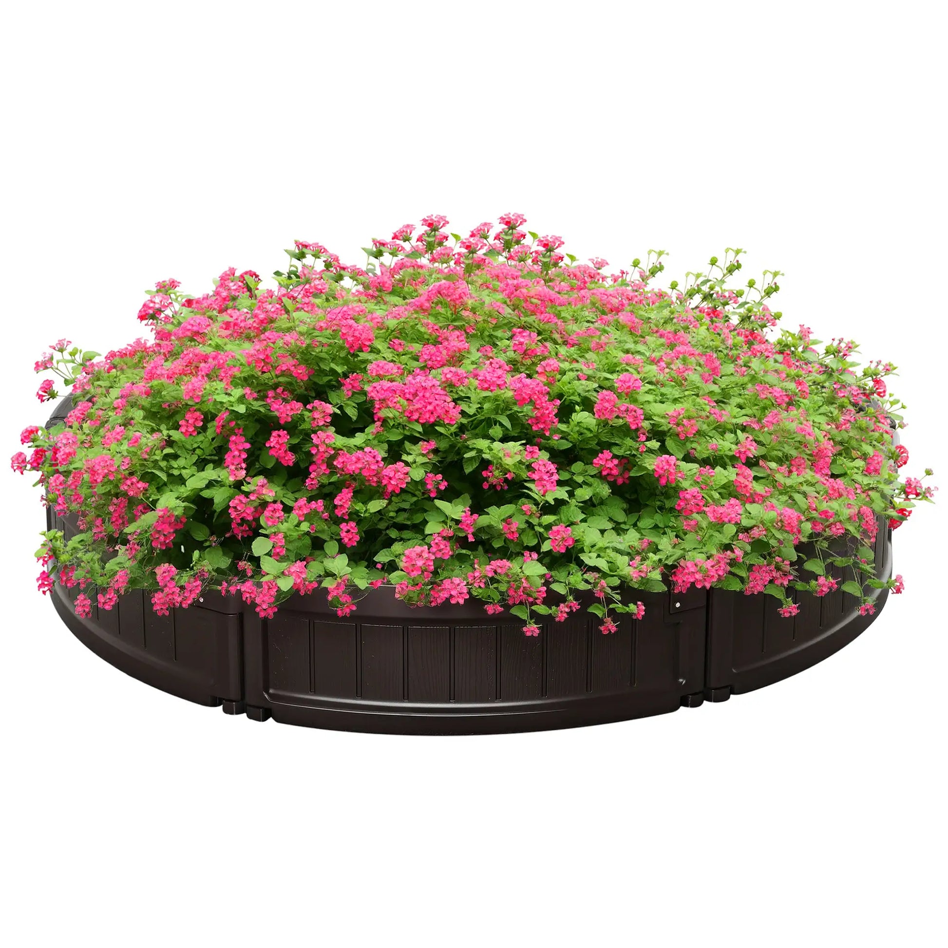 48" Round Raise Garden Bed Kit, Planter Box for Flowers Herbs Vegetables, Brown Galvanized Planter Boxes Brown at Gallery Canada