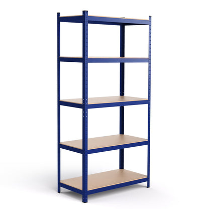 35.5 x 71 Inch Adjustable 5-Layer 2000 lbs Capacity Tool Shelf, Blue - Gallery Canada