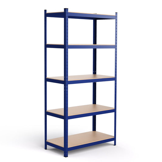 35.5 x 71 Inch Adjustable 5-Layer 2000 lbs Capacity Tool Shelf, Blue at Gallery Canada