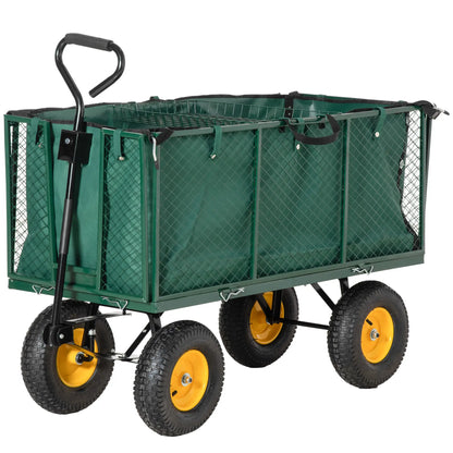 342L Utility Wagon Cart, Removable Mesh Sides, Flatbed for Beach Lawn Yard Folding Garden Carts at Gallery Canada