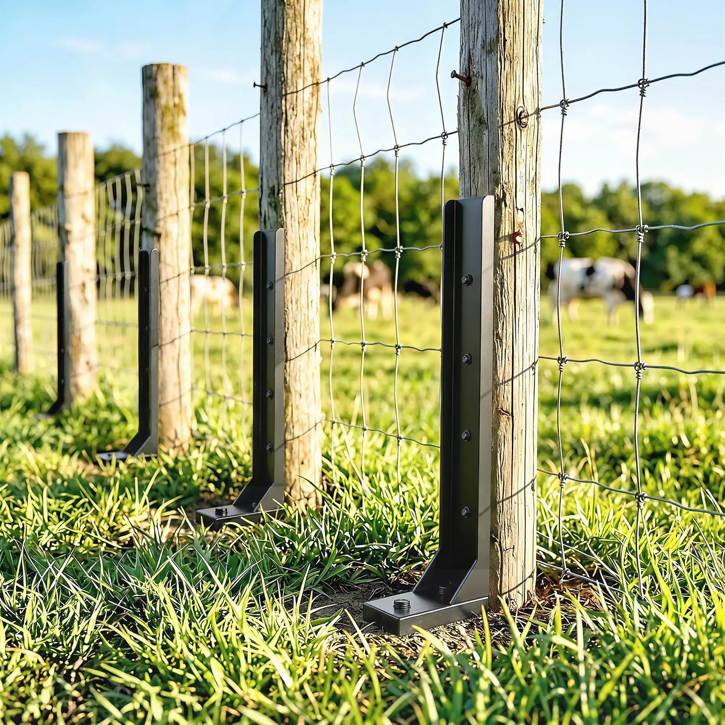 4 Pack 32" Steel Fence Post Repair Kit, Drill For Wooden Fences Garden Fences at Gallery Canada