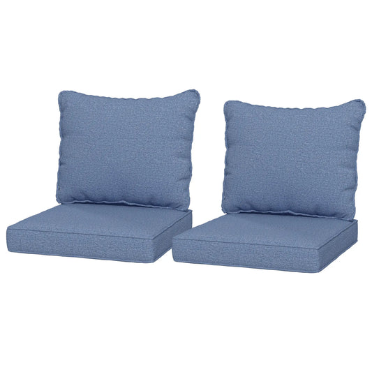 4-Piece Patio Chair Cushion Set, Indoor Outdoor, Blue Patio Chair Cushions Blue at Gallery Canada