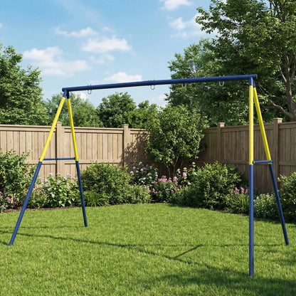 Kids Swing Set, Heavy Duty Metal, 2 Seat, Supports 150 kg, Indoor Outdoor, Blue Gym Sets & Swings at Gallery Canada