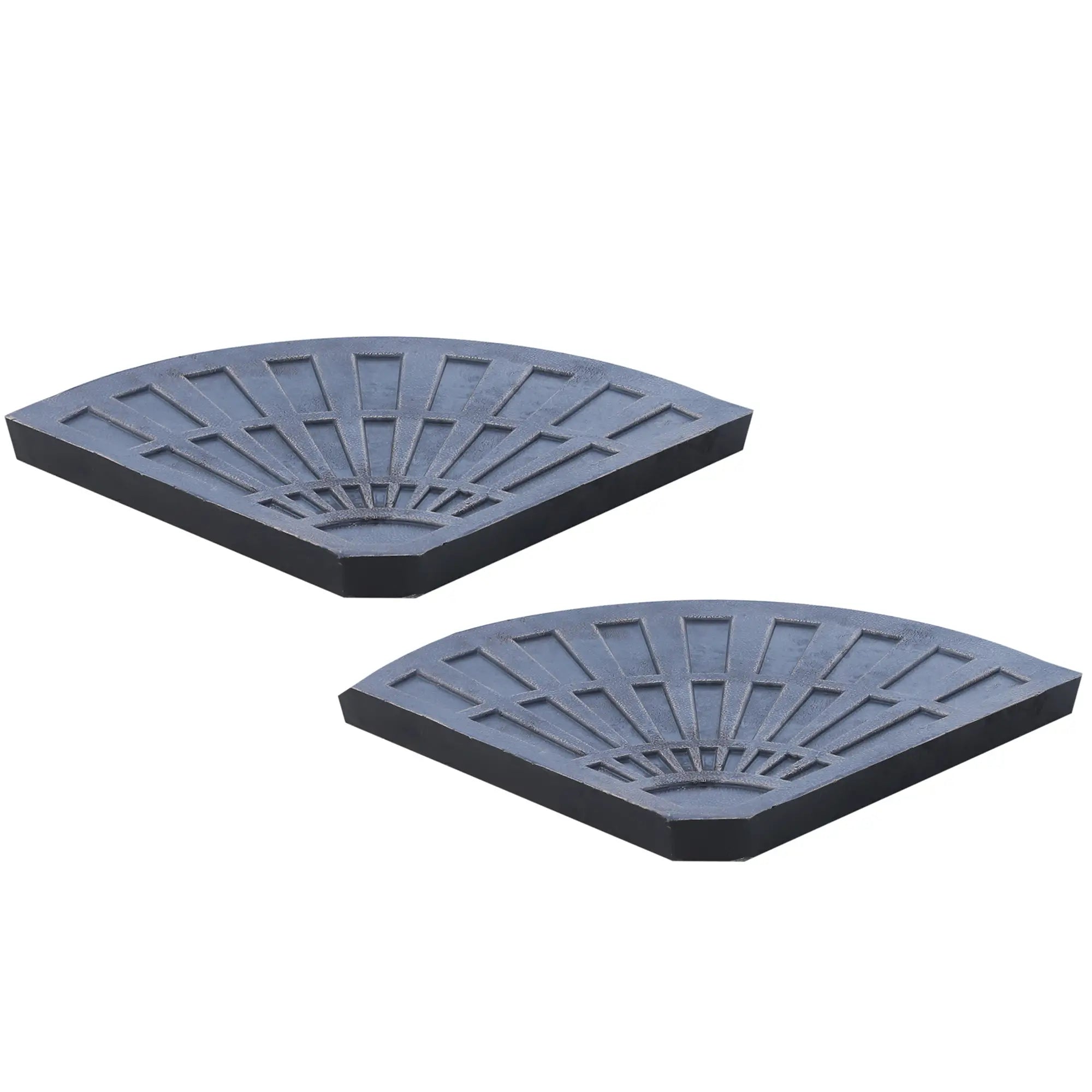 2pc Portable Umbrella Base Weights 61.6lbs, Resin, Flabelliform, Bronze Umbrella Bases at Gallery Canada