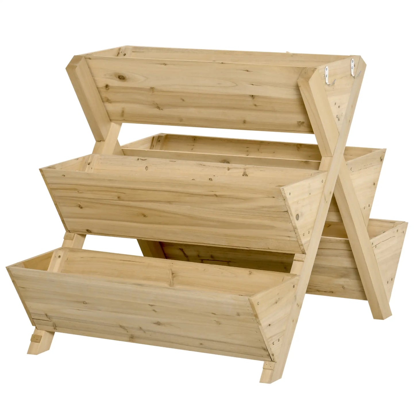 Raised Garden Bed, Freestanding Planter Stand, 5 Boxes, 4 Hooks, Herbs Flowers Vegetables, Indoor Outdoor Elevated Garden Beds at Gallery Canada