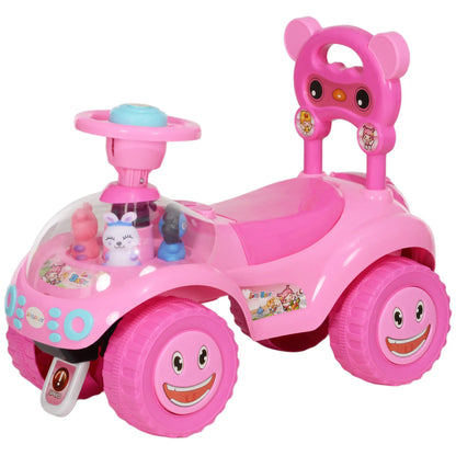 Toddler Push Car with Horn, Light, Music, Pink Push Cars for Toddlers Pink at Gallery Canada