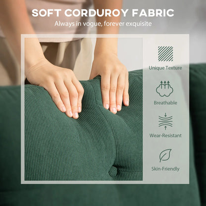 Sectional Sofa with Changeable Chaise, 3 Seat L-Shaped, Dark Green 3-Seater Sofas at Gallery Canada