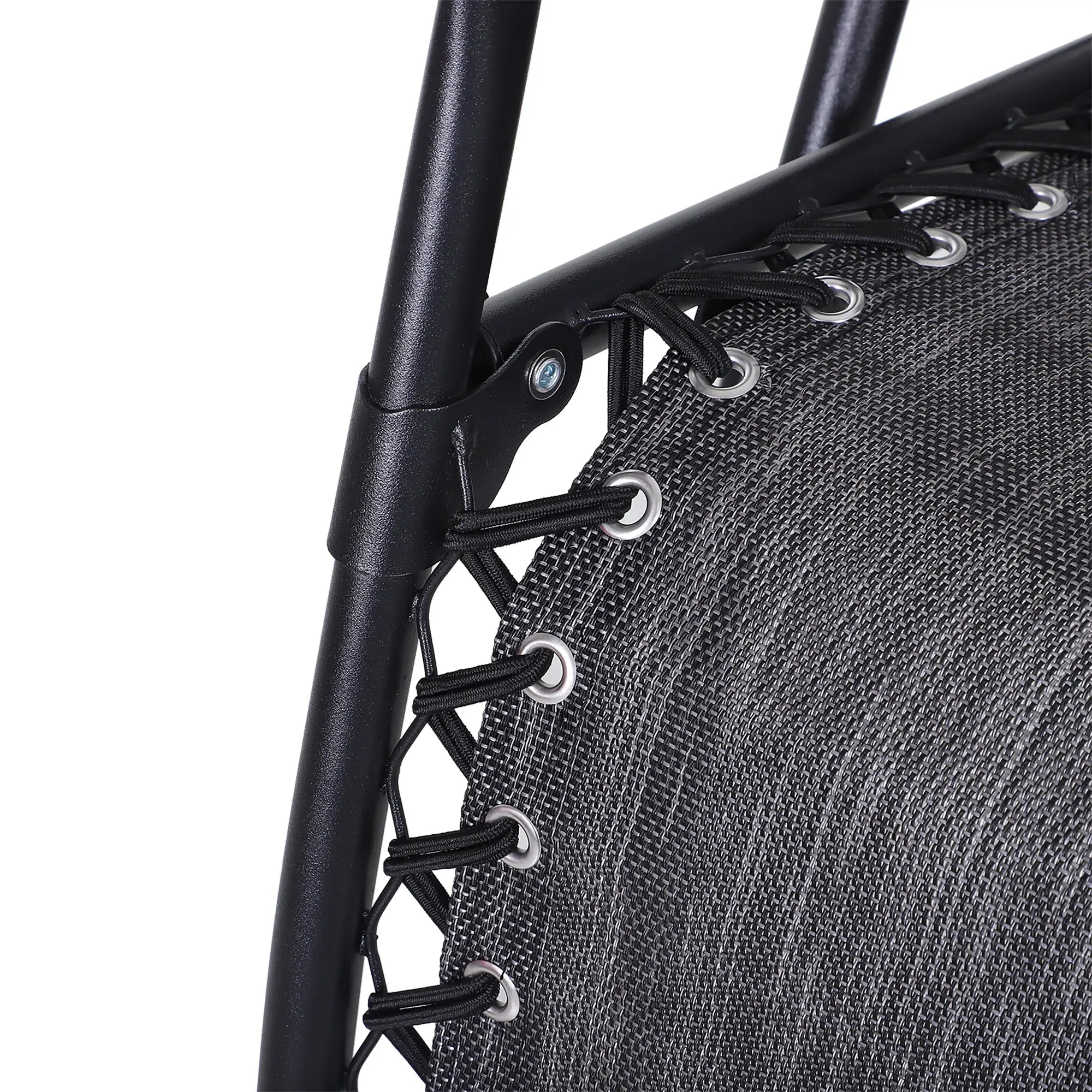 Zero Gravity Chair Set of 2, Patio Chair with Side Table, Dark Grey Lounger Chairs at Gallery Canada