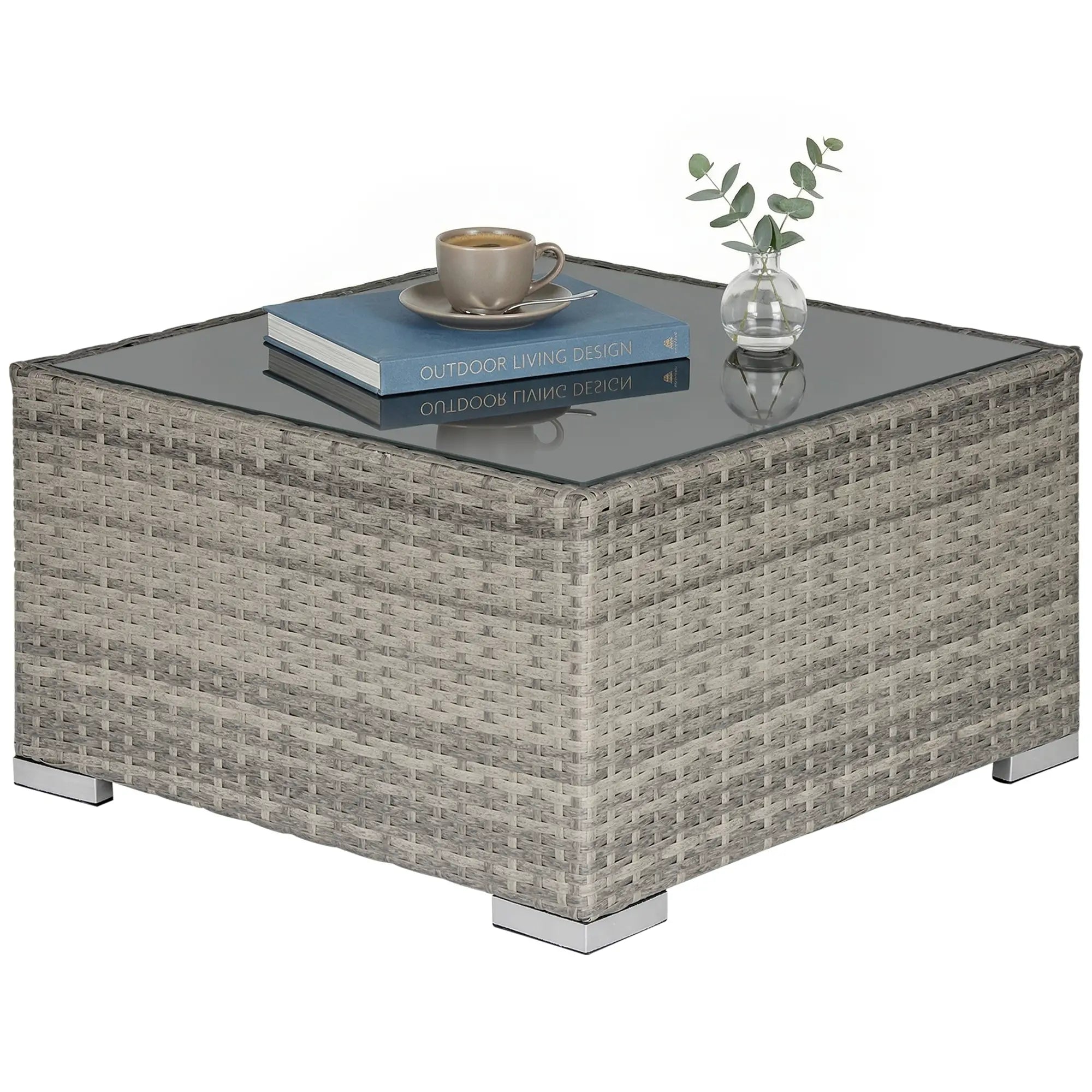 Rattan Garden Coffee Table, 25.6