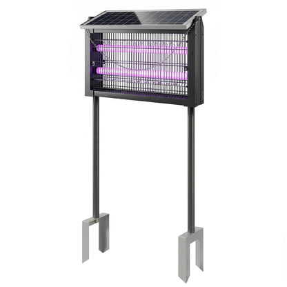 Solar Bug Zapper Outdoor, 3500 V Electric Mosquito Zapper, 14 ft Cord, Black Garden Accessories Black at Gallery Canada
