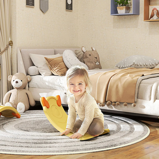 24.4" Kids Balance Board, Wobble Board, Ages 3-6, Yellow Kids Gym & Playmats Yellow at Gallery Canada