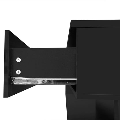 Coffee Table, Glass Top with LED, 41.5" L x 21.5" W x 12.5" H, Black Coffee Tables at Gallery Canada