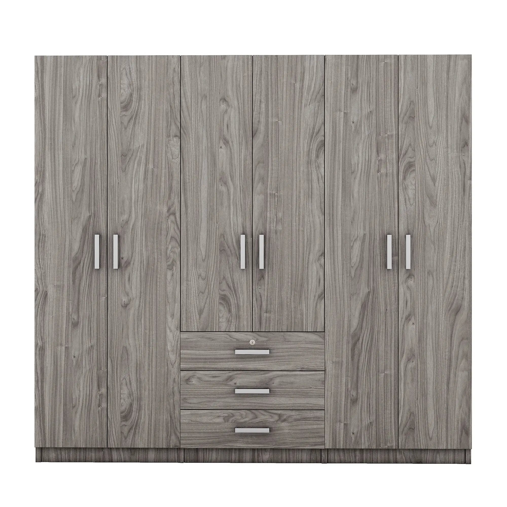 Wooden Wardrobe, 3 Drawers, MDF, Compact, 71
