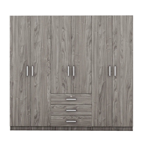 Wooden Wardrobe, 3 Drawers, MDF, Compact, 71