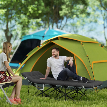 26.8" Wide Folding Bed, Camping Cot For Adults, 330 LBS Max Load, Black Camping Cots at Gallery Canada
