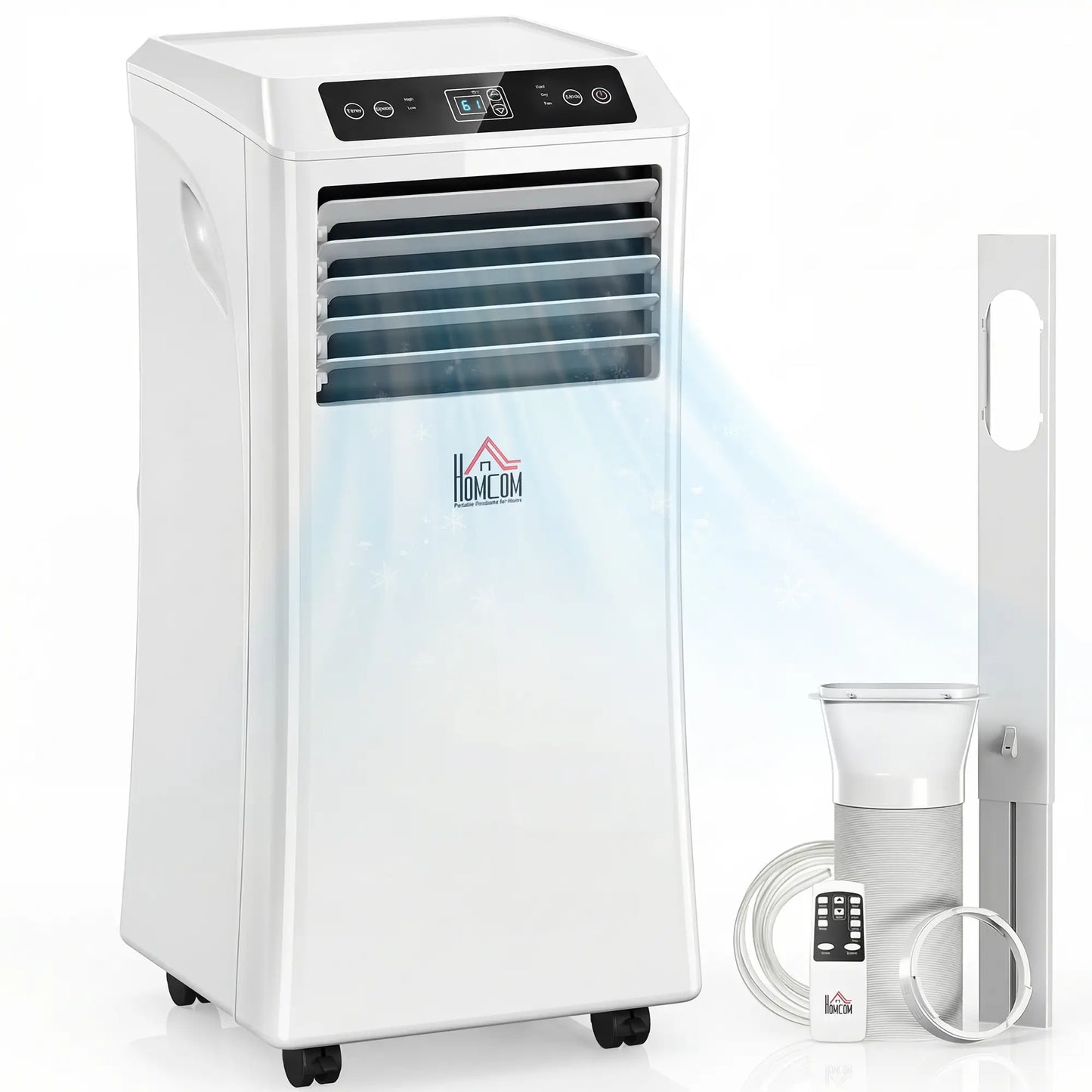 10,000BTU Portable Air Conditioner, Dehumidifier, 2 Speed Fans, 24H Timer, White Air Conditioner at Gallery Canada